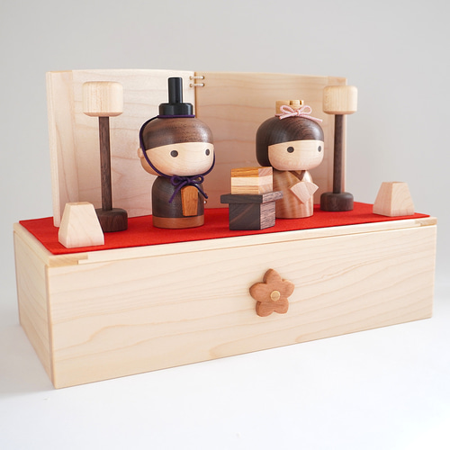 新作】まんまる雛 親王 木箱飾り ＊ひな祭り 雛人形＊ ひな人形・雛