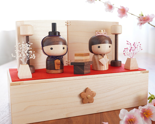 新作】まんまる雛 親王 木箱飾り ＊ひな祭り 雛人形＊ ひな人形・雛