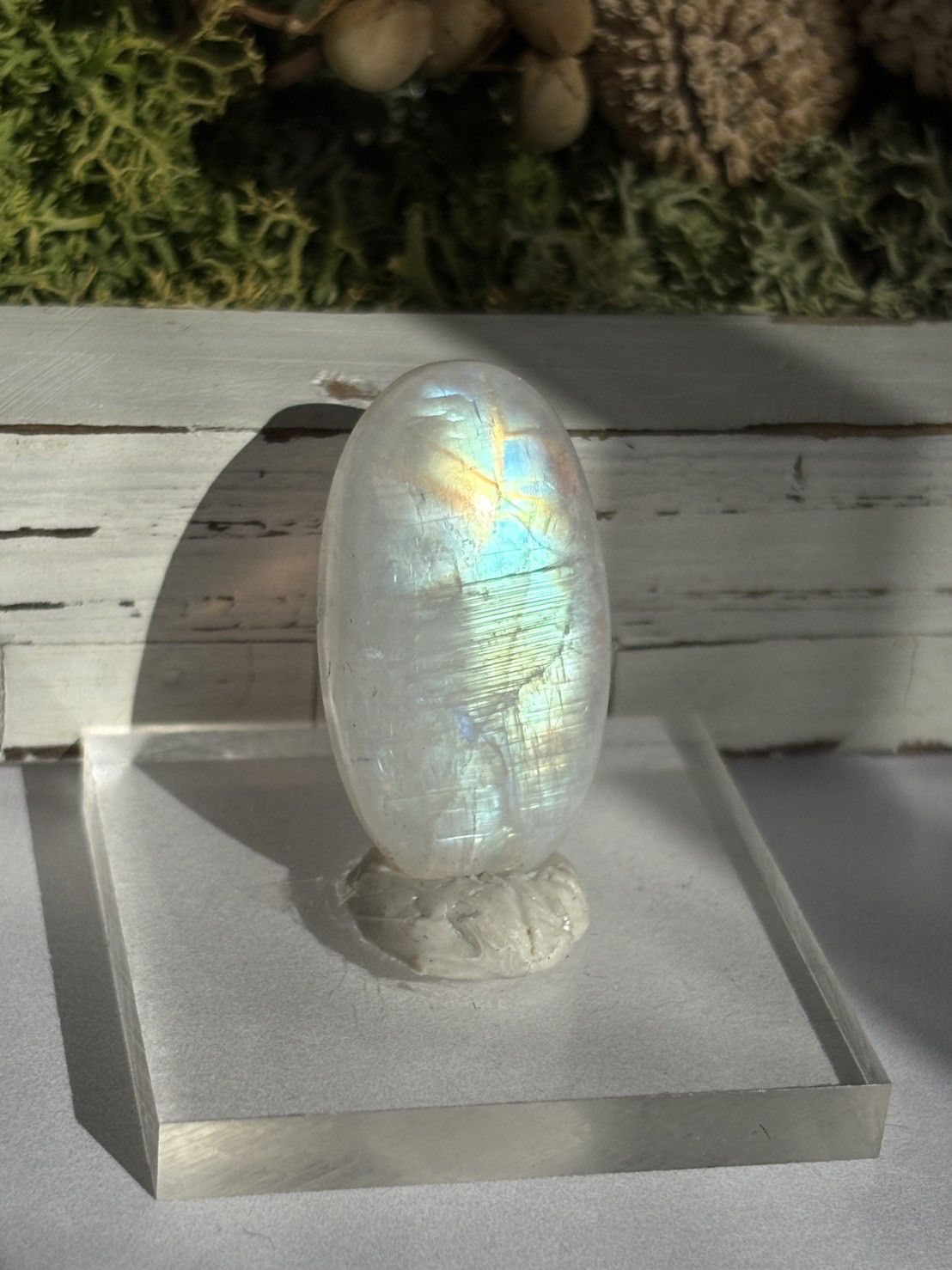 ホワイトラブラドライト 通称・レインボームーンストーン ルース25  天然石