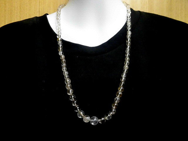 天然石 金針ルチルクォーツ(針水晶)ネックレス　　250720667