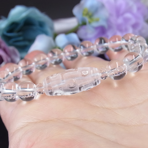 シックにキメて☆チベット天珠/九眼天珠 お守り 運気上昇 天然水晶