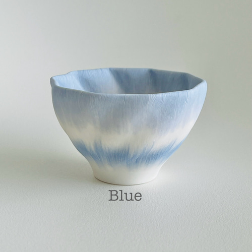 ぐい呑み＊練り込み＊Blue おちょこ・ぐい呑み・徳利 Noriyo Ceramics