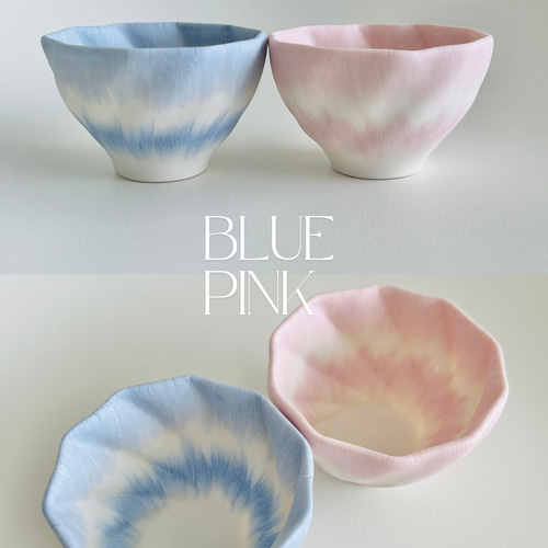 練込み ぐい呑み 練り込み ぐい呑み＊練り込み＊Blue おちょこ・ぐい呑み・徳利 Noriyo Ceramics
