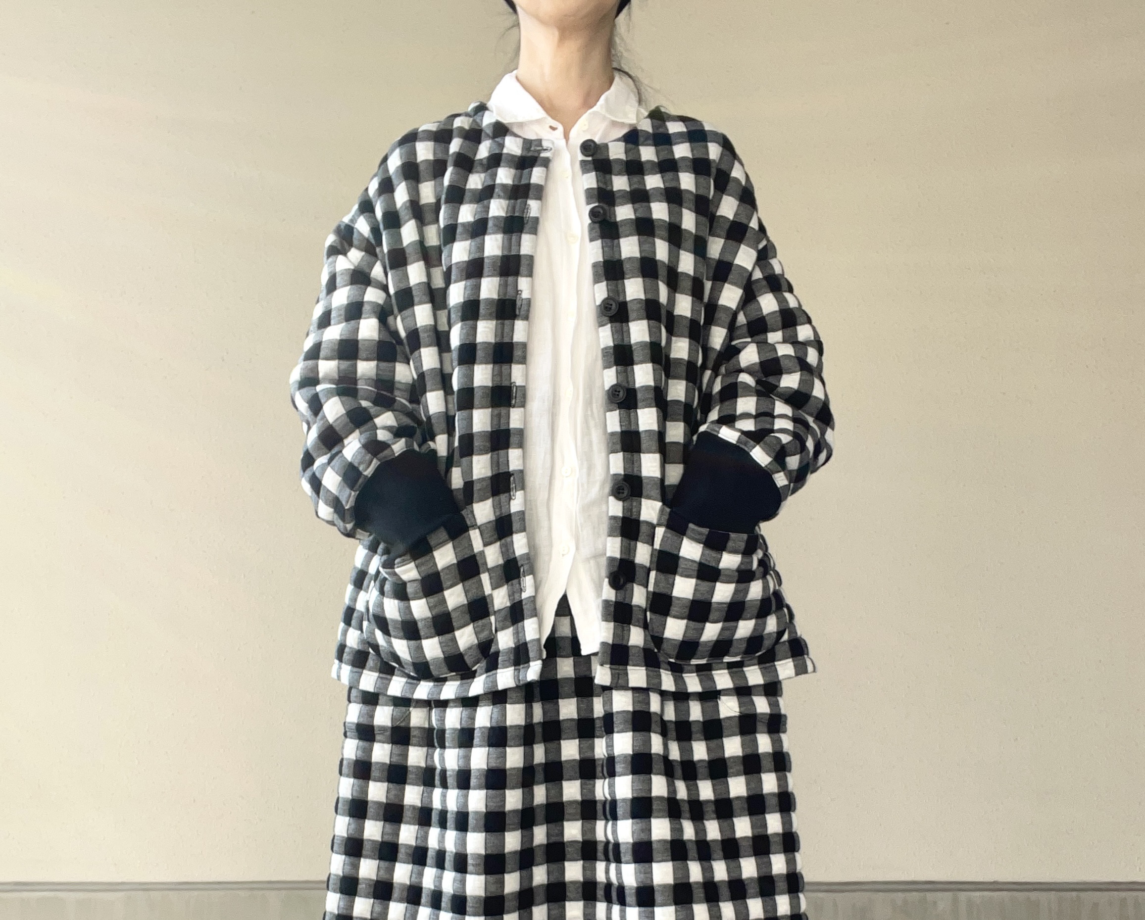 『creema限定』コットン100%チェックキルティングジャケット