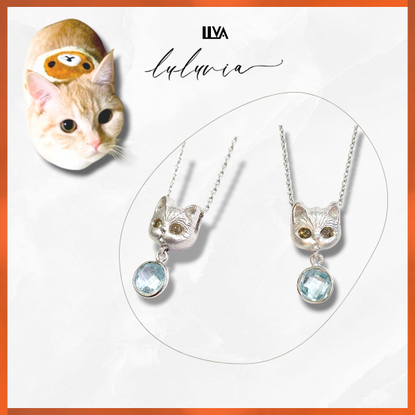 「君の形」猫ペンダント・幸せを運ぶ猫ペンダント・猫モチーフアクセサリー・SILVER •ルルヴィア新作・PL010A