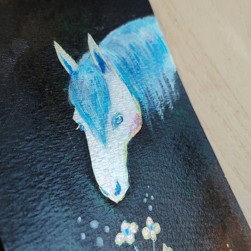 ハガキサイズの原画 白い馬 イラスト Tomi 通販 20241863｜Creema