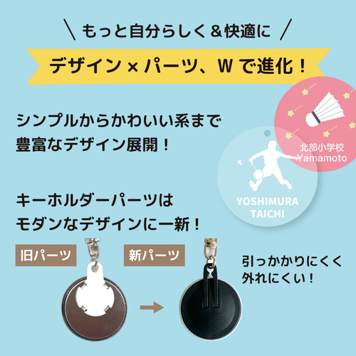 バドミントン 羽球 アクリル キーホルダー プチギフト 名前入り グッズ
