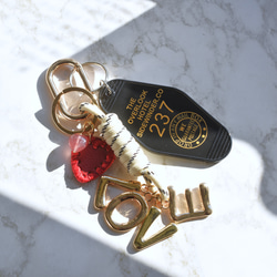 バレンタイン2026【数量限定】LOVE＆ハート　レッドアベンチュリン　カラビナ　ハンドストラップ・バッグチャーム 3枚目の画像