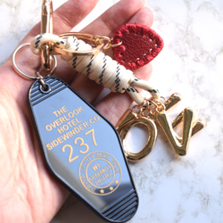 バレンタイン2026【数量限定】LOVE＆ハート　レッドアベンチュリン　カラビナ　ハンドストラップ・バッグチャーム 4枚目の画像