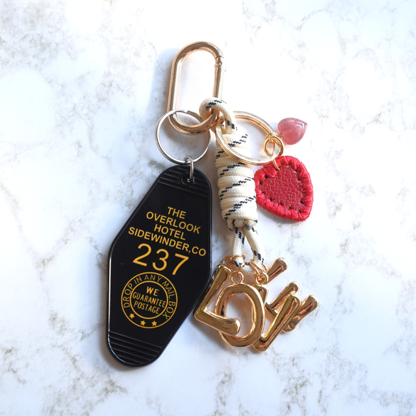 バレンタイン2026【数量限定】LOVE＆ハート　レッドアベンチュリン　カラビナ　ハンドストラップ・バッグチャーム 5枚目の画像