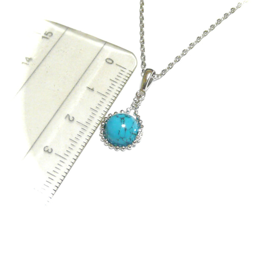 ターコイズ ペンダントネックレス ピアス ジュエリーセット シンプル