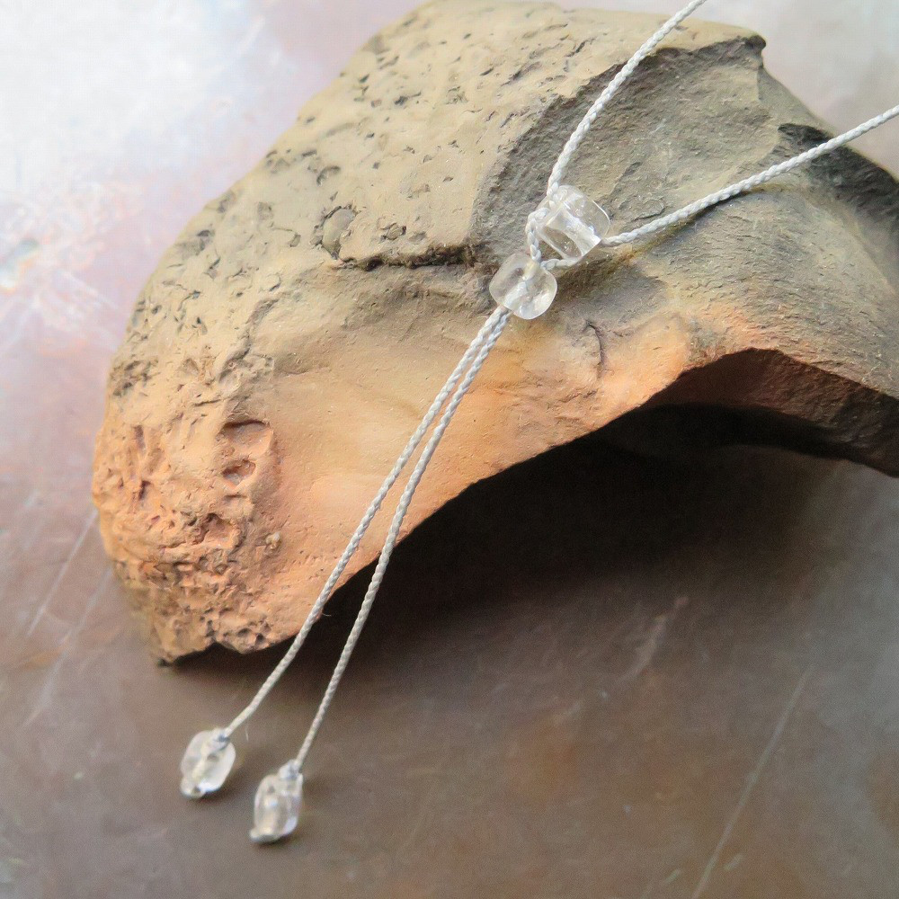 アンティーク　古代水晶　特大　＆　古代瑪瑙　＋　メタルビーズ　＆　ヴェネチアン　ネックレス　千世 chitose