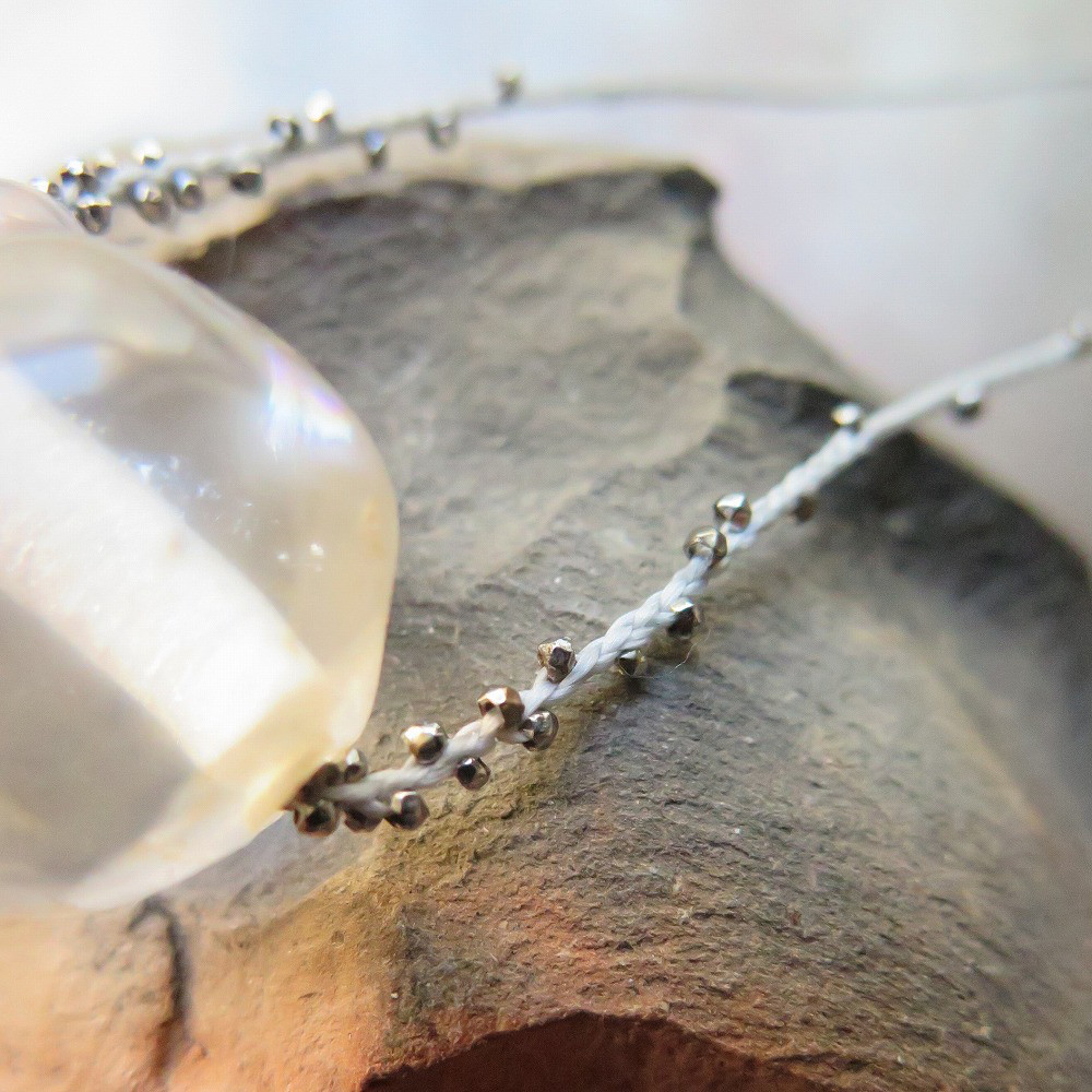 アンティーク　古代水晶　特大　＆　古代瑪瑙　＋　メタルビーズ　＆　ヴェネチアン　ネックレス　千世 chitose