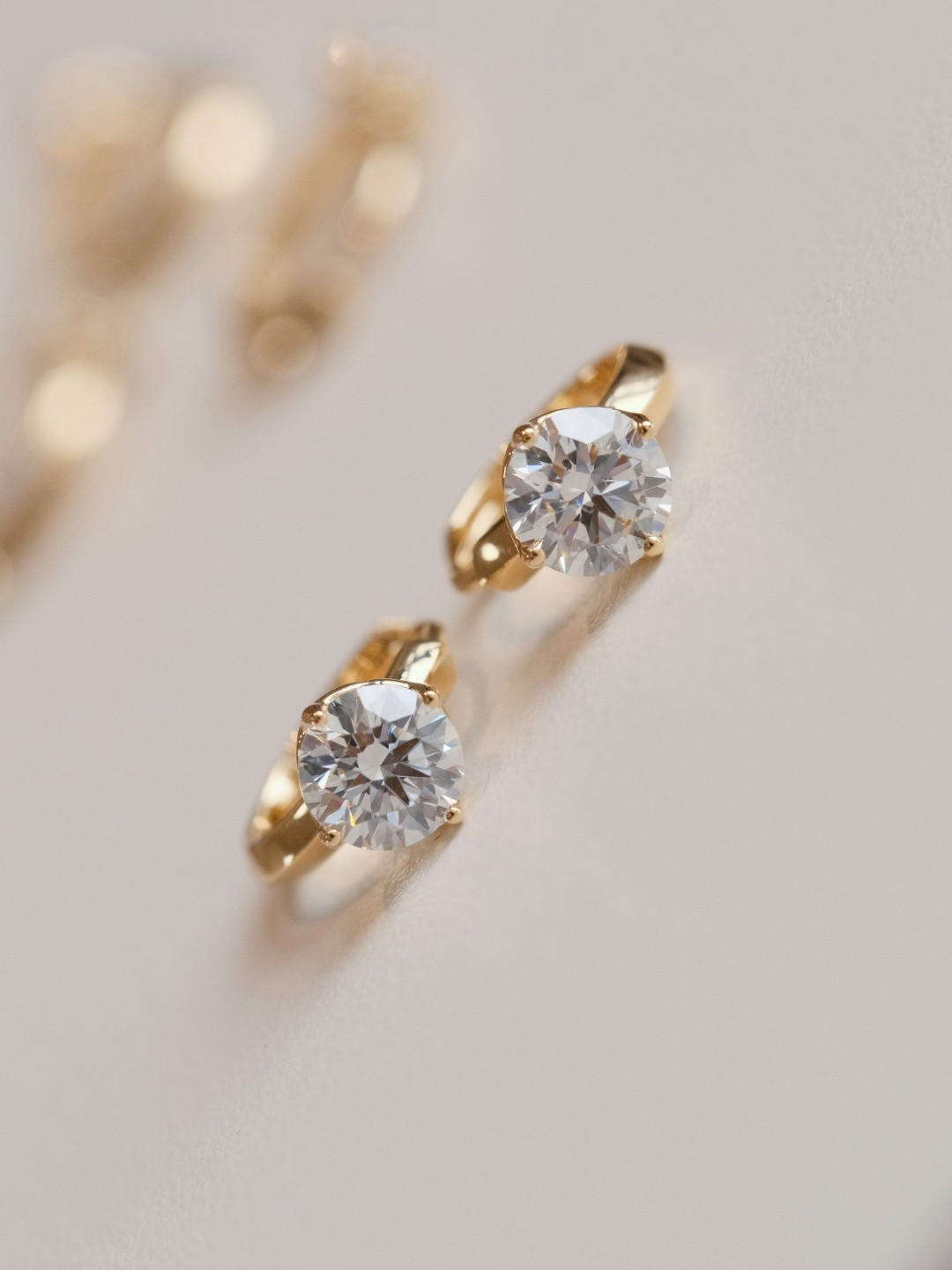 ラボグロウンダイヤモンドフープピアスk18 2703