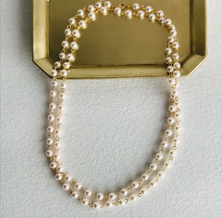 14kgf✴︎パールチェーンネックレス ロングネックレス 卒園式 卒業式 入園式 入学式 結婚式