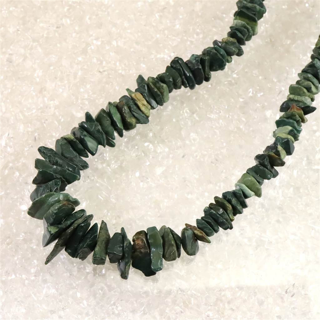 出雲碧玉 出雲石  タンブル ネックレス　ディレクトリカード付 98.0g #54635