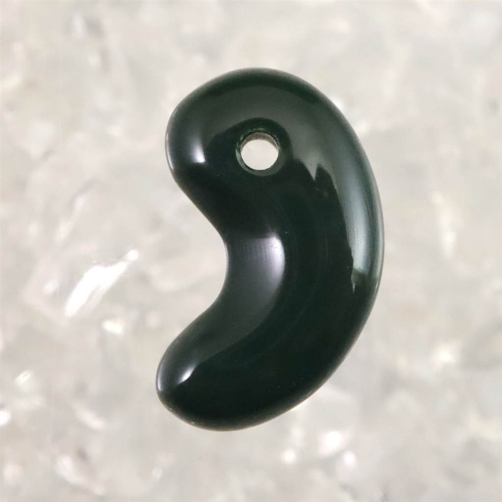 出雲碧玉 出雲石  SA  15mm勾玉 ディレクトリカード付 0.87g #13693