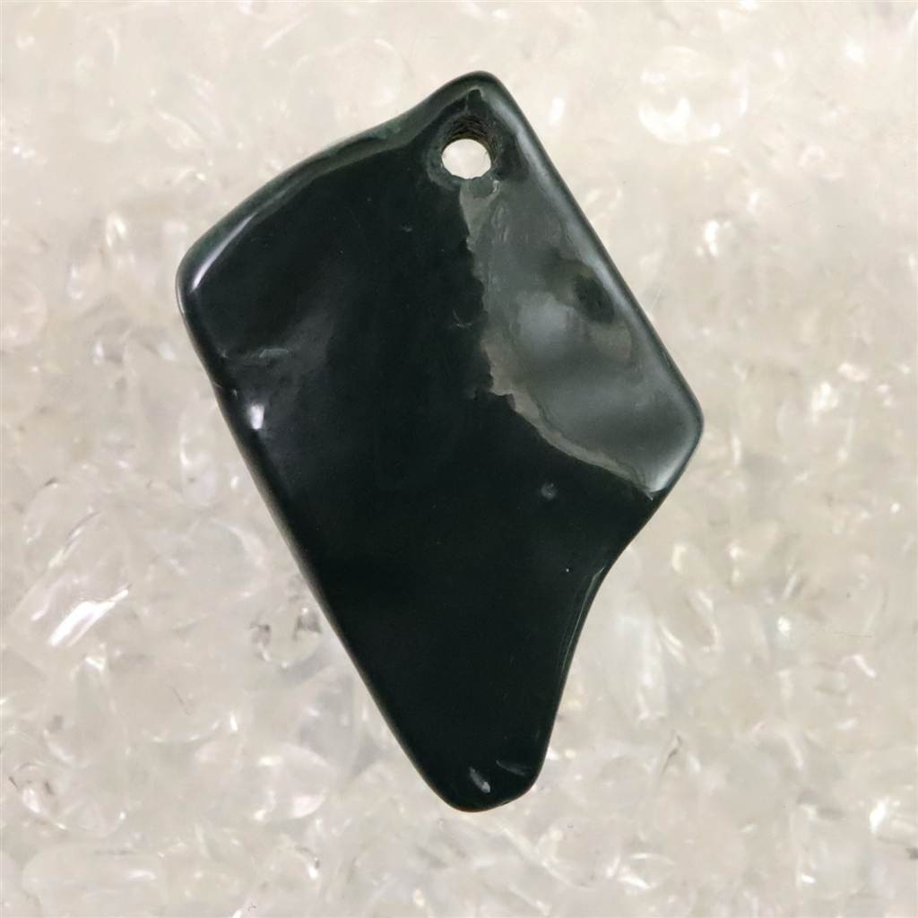 出雲碧玉 出雲石  32mm 磨き ペンダント ディレクトリカード付 4.5g #61657