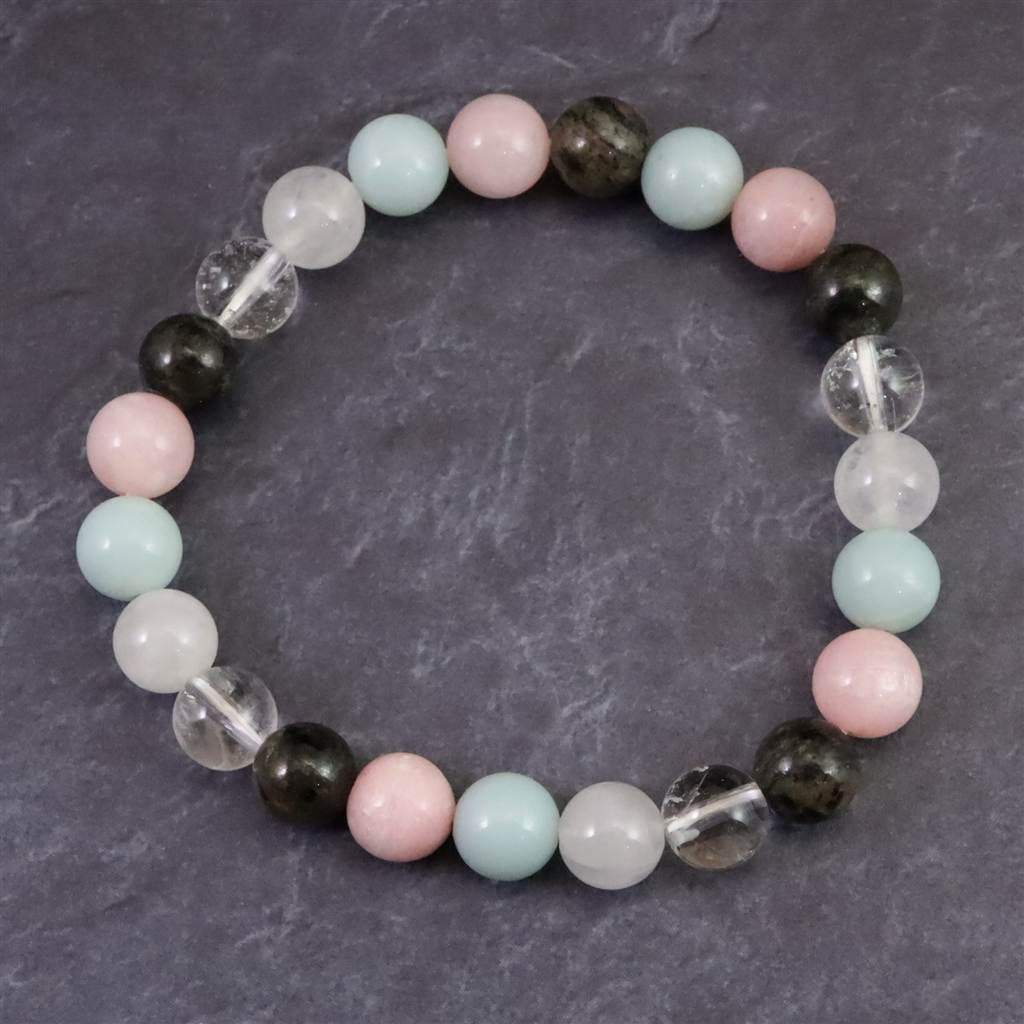 H&E社 フェナカイト 喜び、愛と光   8mmブレスレット  17.5g #12082