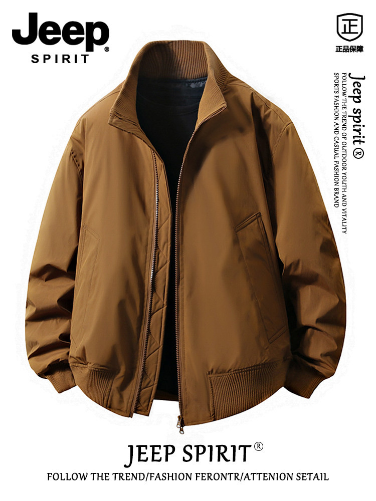 JEEP户外休闲vintage外套男士秋季2026新款高级感飞行员夹克男款