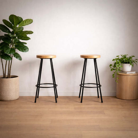 椅子　アイアンチェア　ウッドチェア　ウォルナット　スツール 椅子 アイアンチェア ウッドチェア ウォルナット スツール 【公式通販】