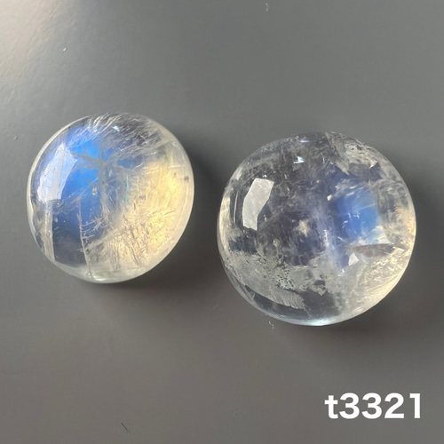 ブルー ムーンストーン 10ミリ ラウンド型ルース ペア Tu3321 天然石