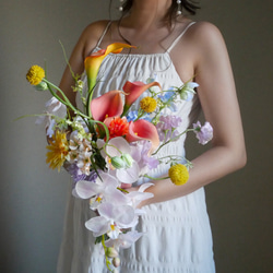 ウェディングブーケ カラフルブーケ 韓国ブーケ 前撮り 結婚式 カラー