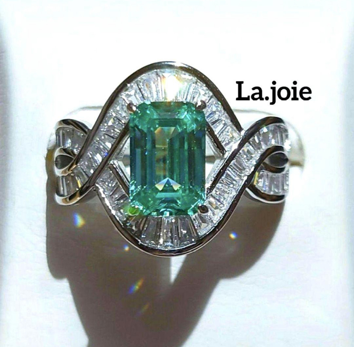 人工宝石 グリーントルマリン highclass リング