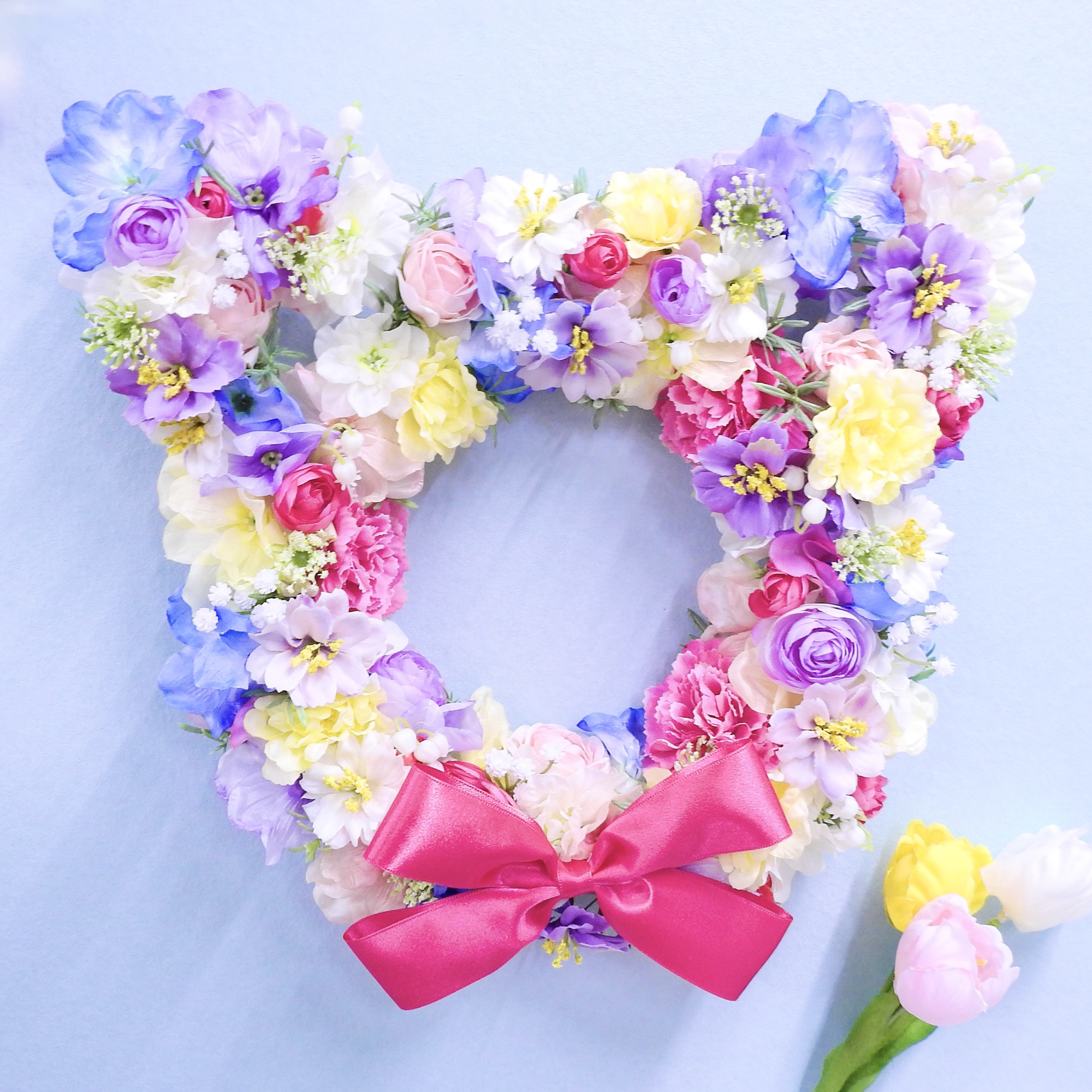 新作＊ネコリース ニャンコリース(ハピネス) L Lサイズ＊抗ウイルス光触媒加工付き