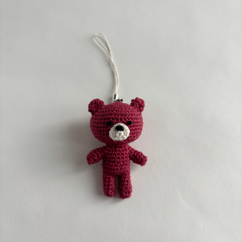 Goods〕くまさんストラップ 16色 4サイズ 携帯ストラップ kanamade