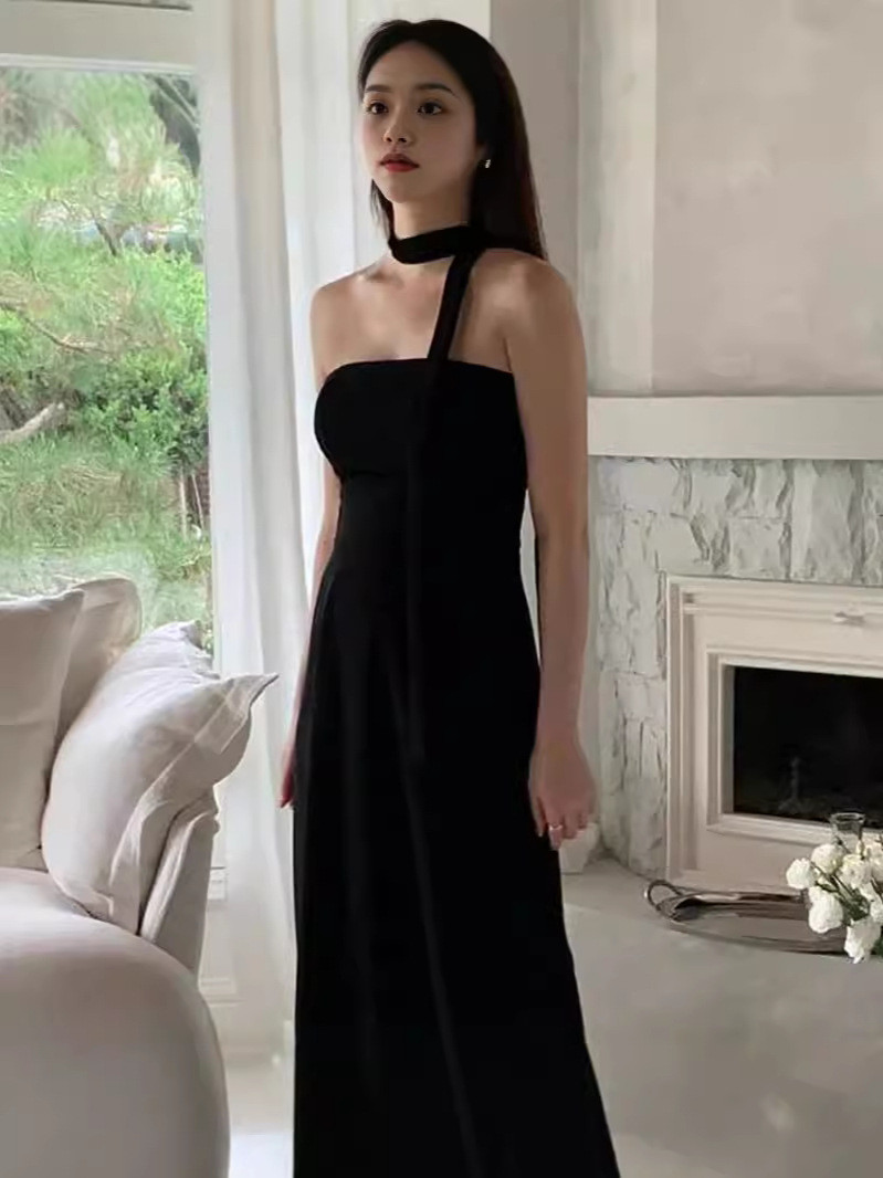 高級感 黒 白 ピンク オフショルダー パーティードレス シンプル 韓国風 花嫁 演奏会 誕生日 前撮り C137