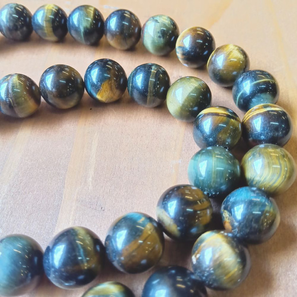 ブルータイガーアイ 天然石 ホークスアイ 青虎目石 12mm 大粒