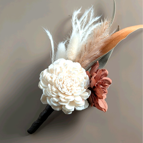 ドライフラワーブーケとブートニアセット ブーケ flowergiftY,s 通販