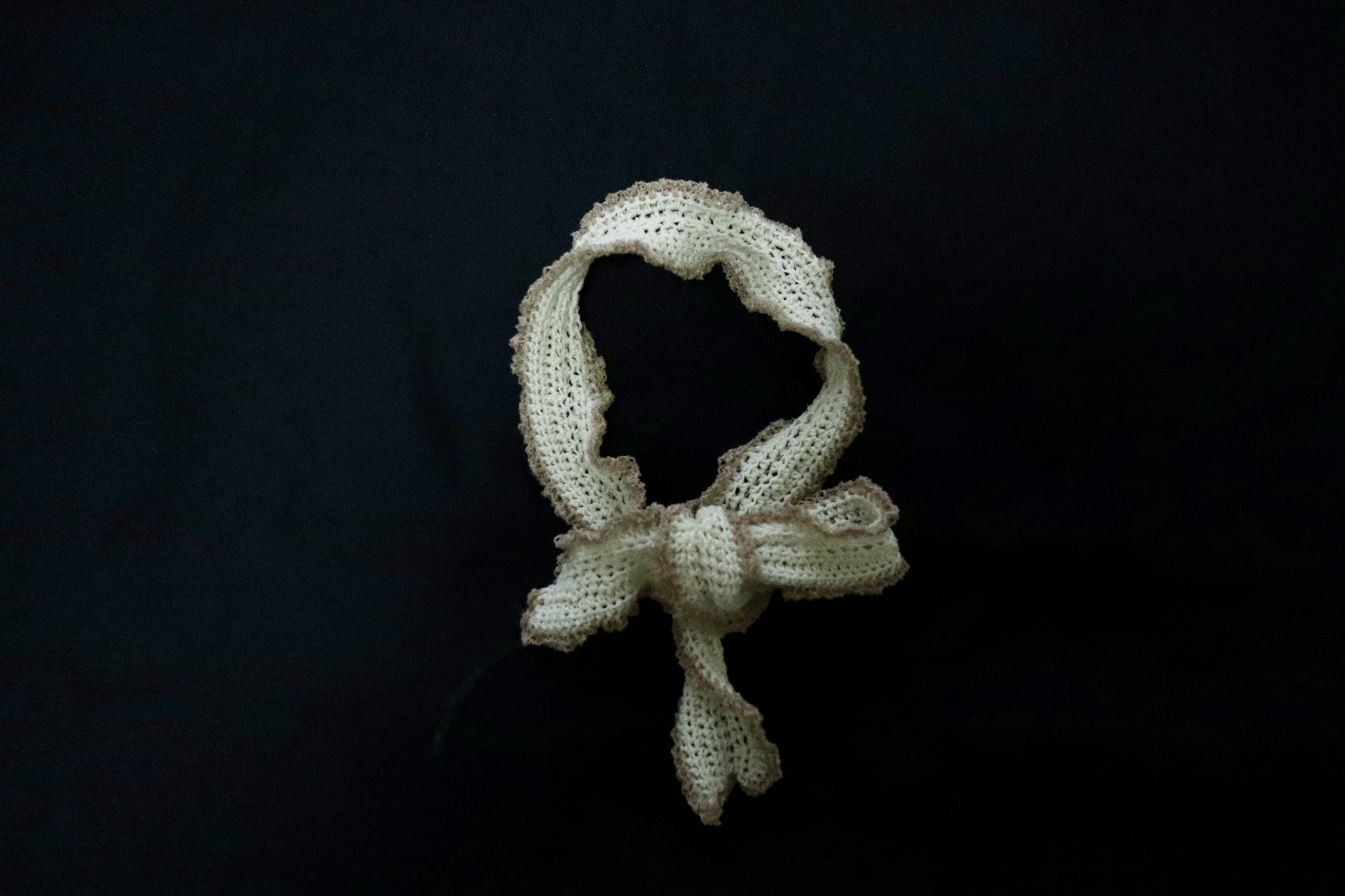 チョコリム・ニットスカーフ　カシミアウール素材