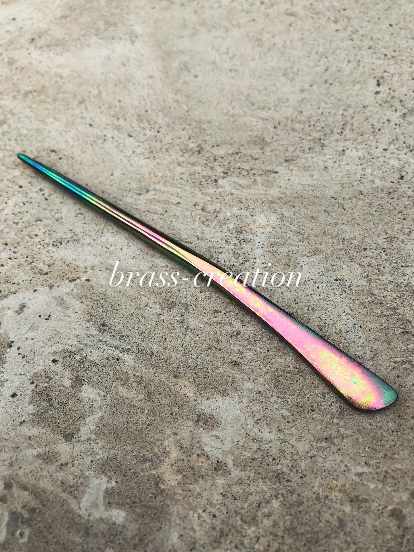 titanium hair stick “matchlock” 炎 純チタン製簪 かんざし ヘアスティック