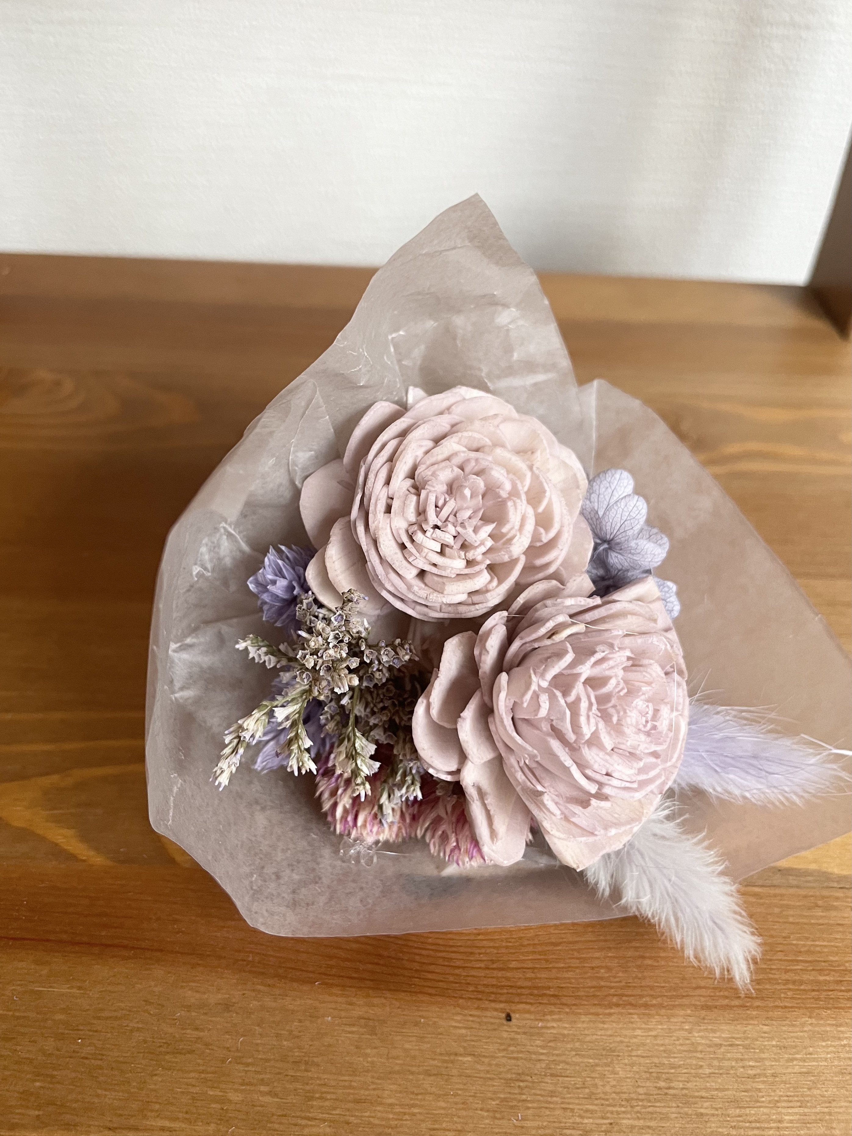 【Flower Arrangement】フラワーバッグ　モーブ系　パープル