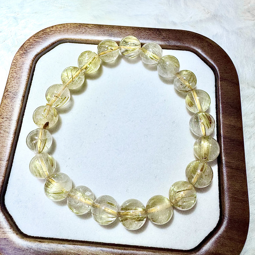 高透明】ゴールドルチルブレスレット ブレスレット tyche-stone 通販