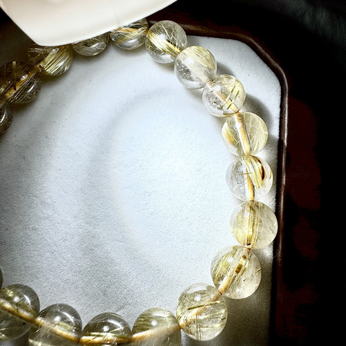 高透明】ゴールドルチルブレスレット ブレスレット tyche-stone 通販