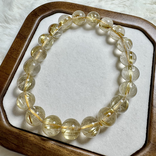 超透明＆高級感　シャンパンゴールドルチルブレスレット　とっても綺麗　　3 超透明＆高級感シャンパンゴールドルチルブレスレットとっても綺麗3