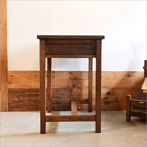 昭和期 ナラ無垢材のワークデスク 時を重ねた木の机 リメイク一点物 古