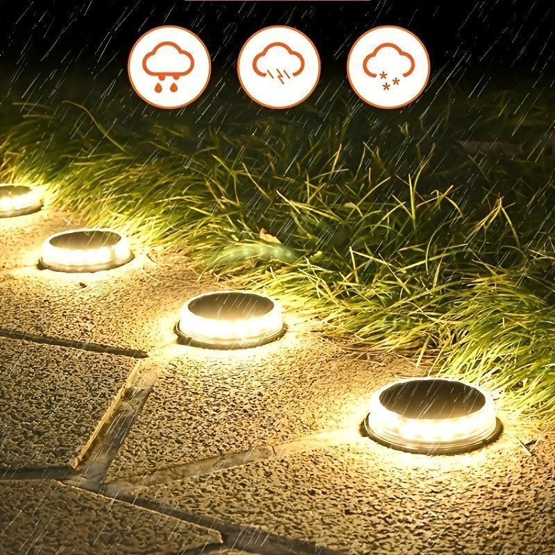 ガーデン ライト 4個パック おしゃれ ソーラー led 蚊 屋外 ソーラーライト ガーデンライト 半埋め込み式 シリン