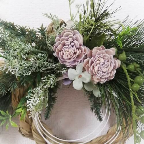 ◇ソラフラワー2輪・しめ縄飾り・しめ縄リース◇お正月・正月飾り