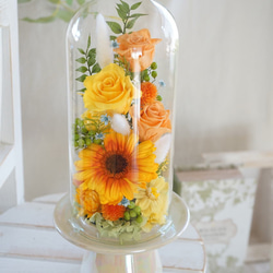 三日月リース イエロー ～プリザーブドフラワーリース～ リース