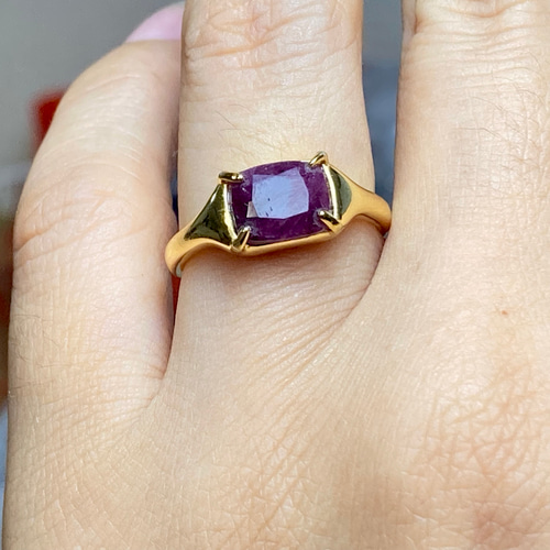 RG10-157 非加熱 天然 至極色 サファイア リング 指輪 フリーサイズ