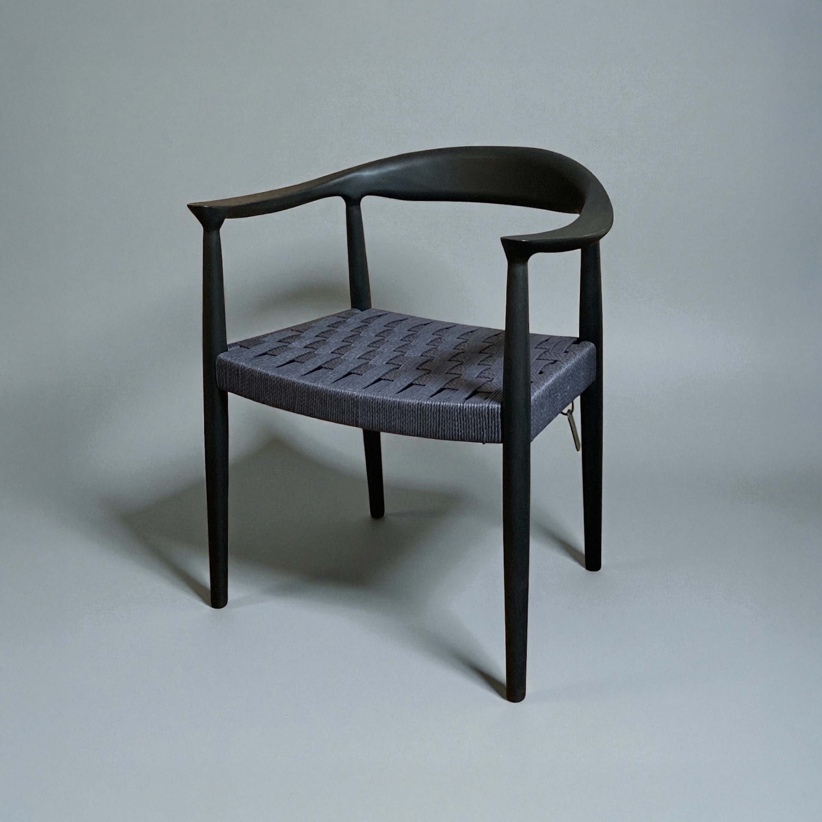 木製ペーパーコード チェア　ブラック