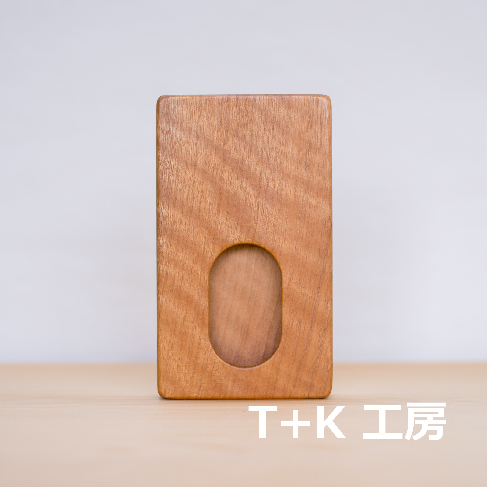 送料無料♪ 蓋無し ワンアクション 名刺入れ サクラ1(ウレタン塗装)