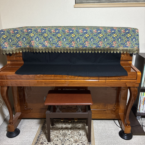 英国風ゴールドレース＊ウイリアムモリス「アイリス」使用レース付き