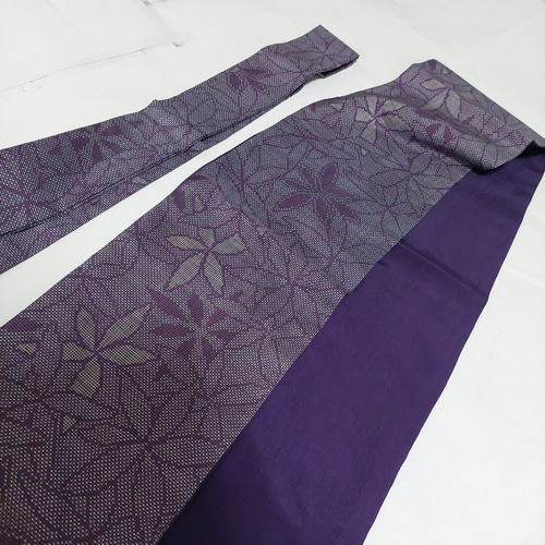 ★着物リメイク★　大島紬　フリル袖のゆったりワンピ　　椿の花 着物リメイク 大島紬花柄ワンピース ロング 2WAY ゆったり ふんわり