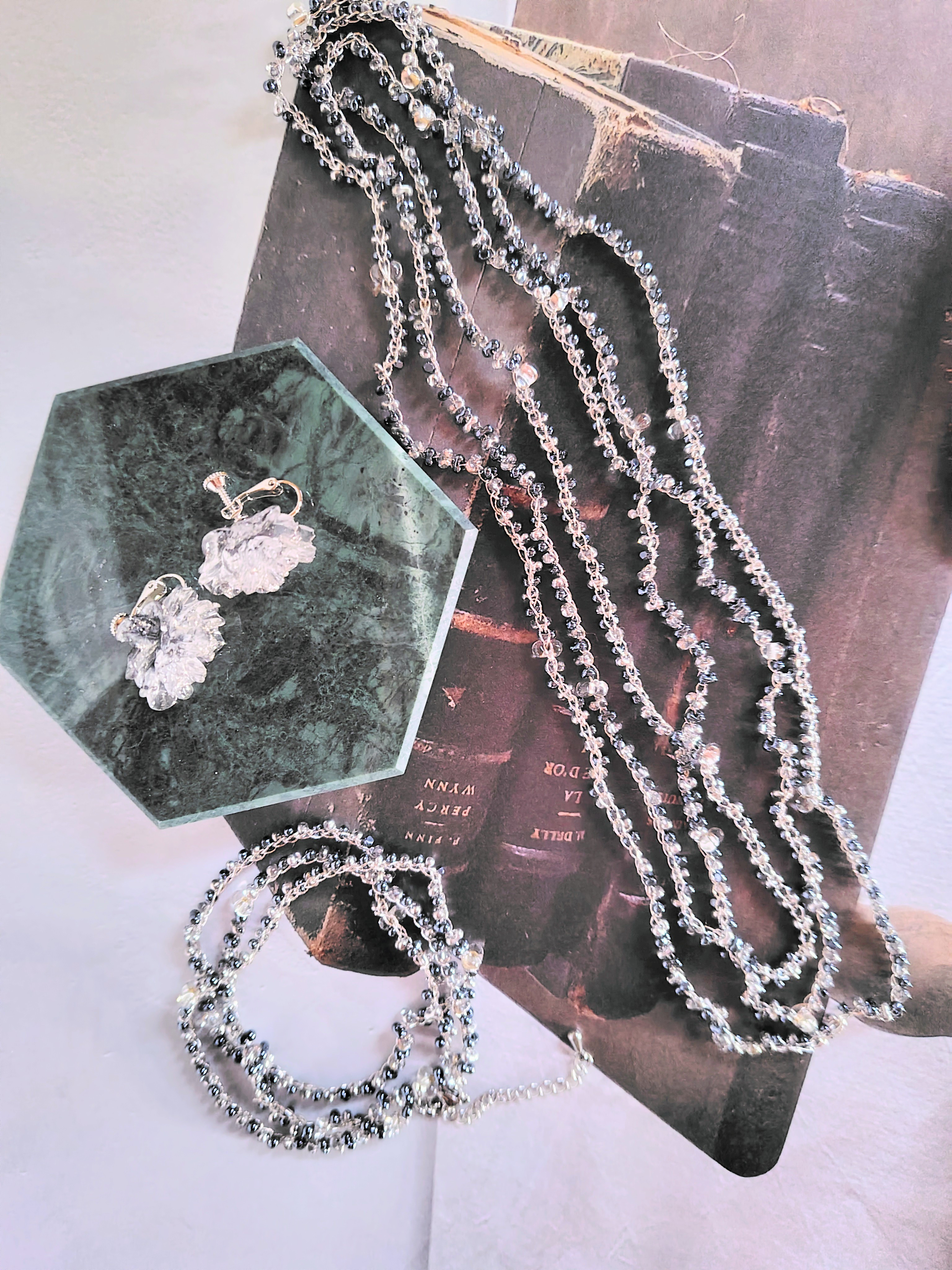 (3点セット)  月の女神☆ネックレス☆ブレスレット☆イヤリング