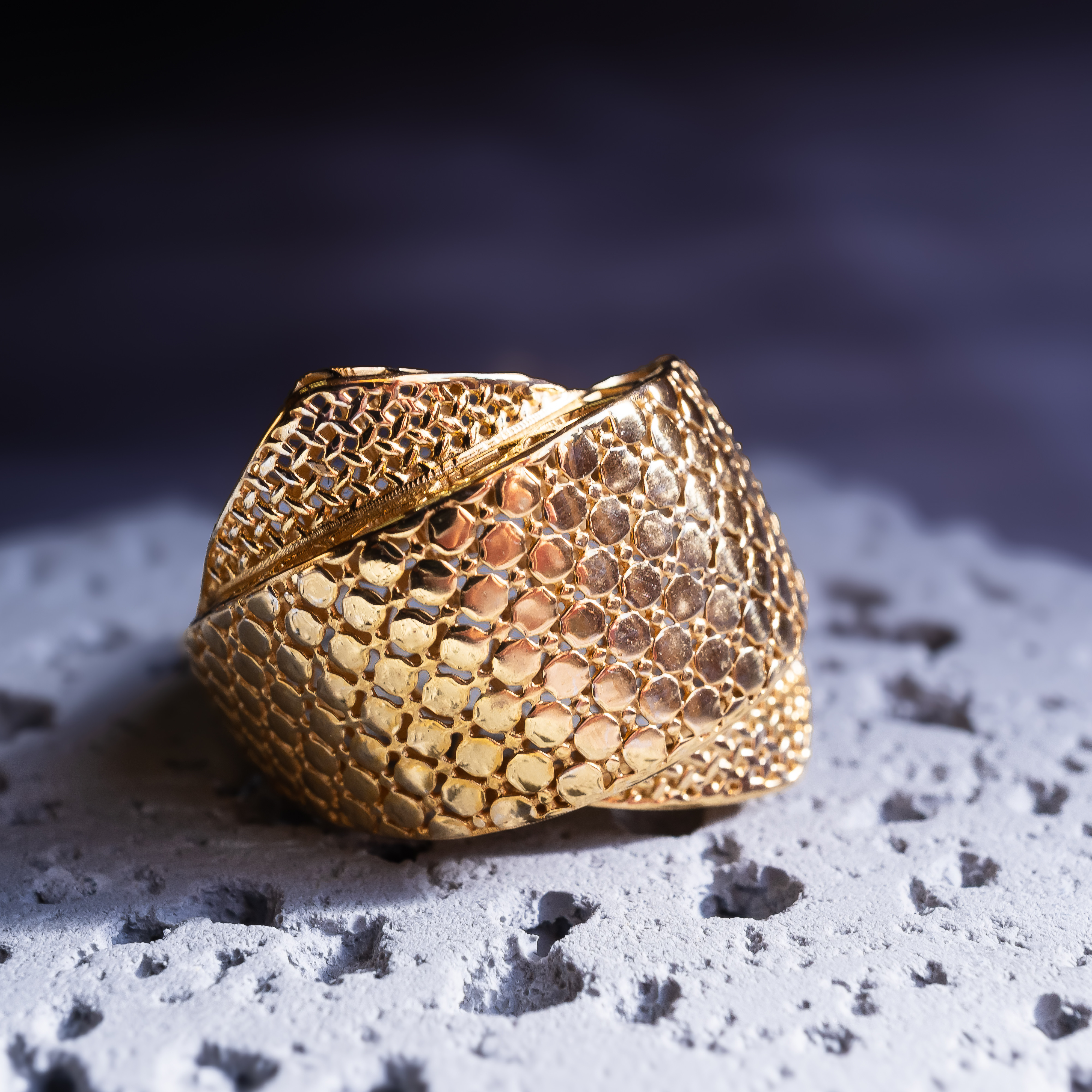 【透かし】大ぶり　被らないシルバー925リング　選べるカラー　送料無料　【受注生産】S-066